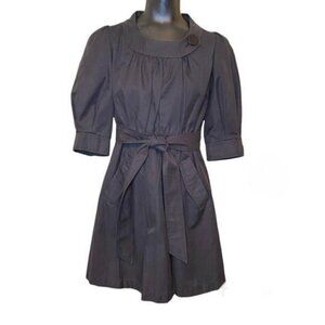 Bread n Butter Black Cotton Blend Dress Coat